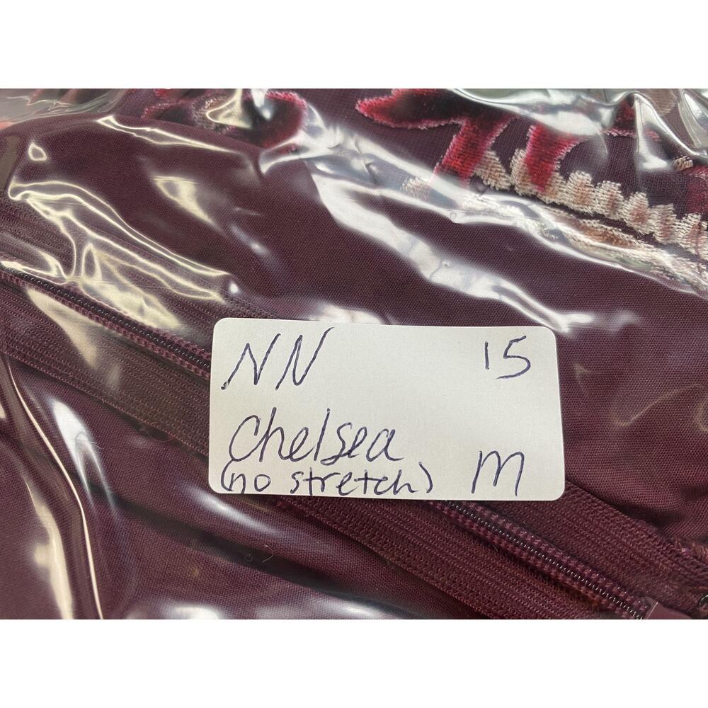 Chelsea‎ & Violet Jumpsuit Medium Red Burnout Velvet Paisley Retro Boho Wide Leg - Picture 15 of 15